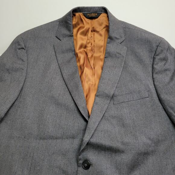 Joseph Jos A. Bank Suit Jacket Charcoal Gray Wool Cashmere 2 Button 43L Slim Fit - Picture 2 of 8